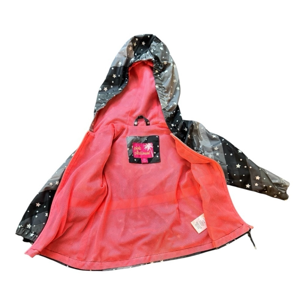 Pink Platinum Coral Mesh Jacket with Star Accents - Picture 2 of 5